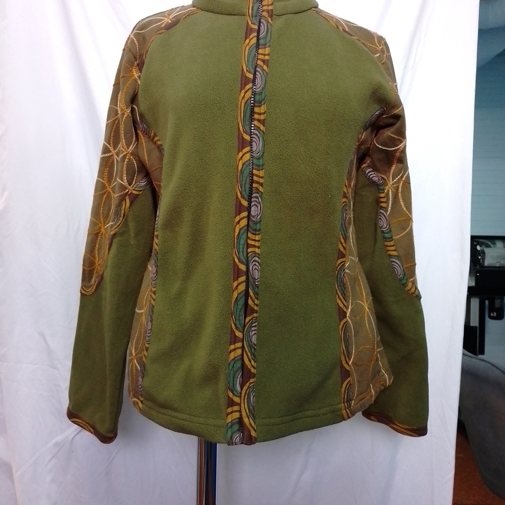 Olive Green Patterned Women's Jacket